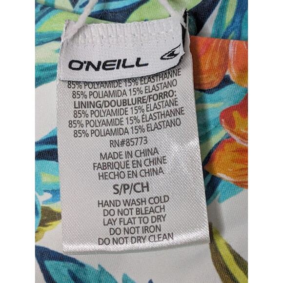 ONEILL Womens  Orange/ green Tropical bikini bottoms size Small - Picture 2 of 5